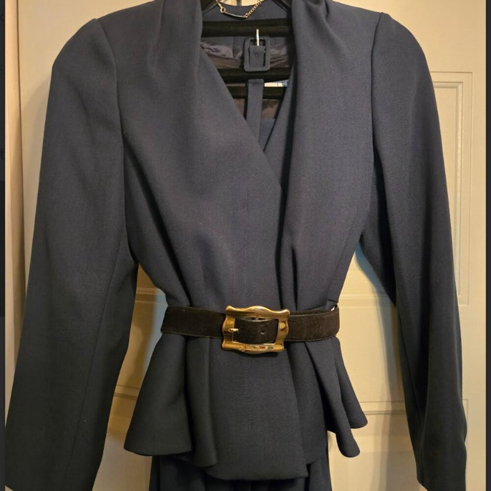 RARE LK Bennett Dark Green Jude Jacket and  Matching Davina Dress - Size 8 - Picture 4 of 8